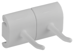 Zeige Details für Wandhalterung - Doppelhakenmodul Bild von Wandhalterung - Doppelhakenmodul